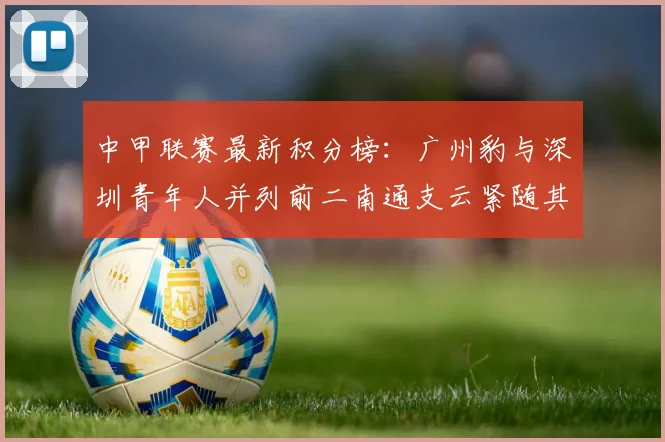 中甲联赛最新积分榜：广州豹与深圳青年人并列前二南通支云紧随其后
