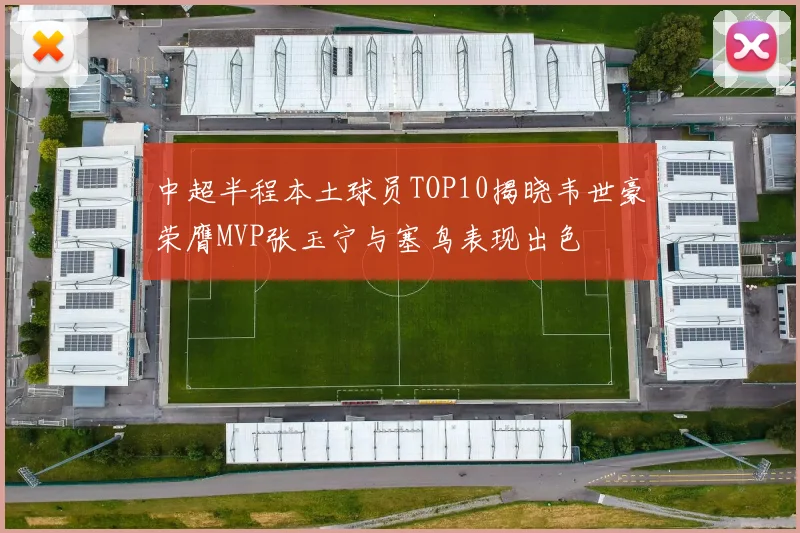 中超半程本土球员TOP10揭晓韦世豪荣膺MVP张玉宁与塞鸟表现出色